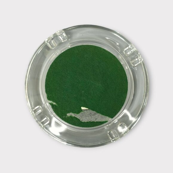 Texas Lone Star State Glass Ashtray Round 4 Slot Longhorn Souvenir Yellow Blue - Picture 2 of 11